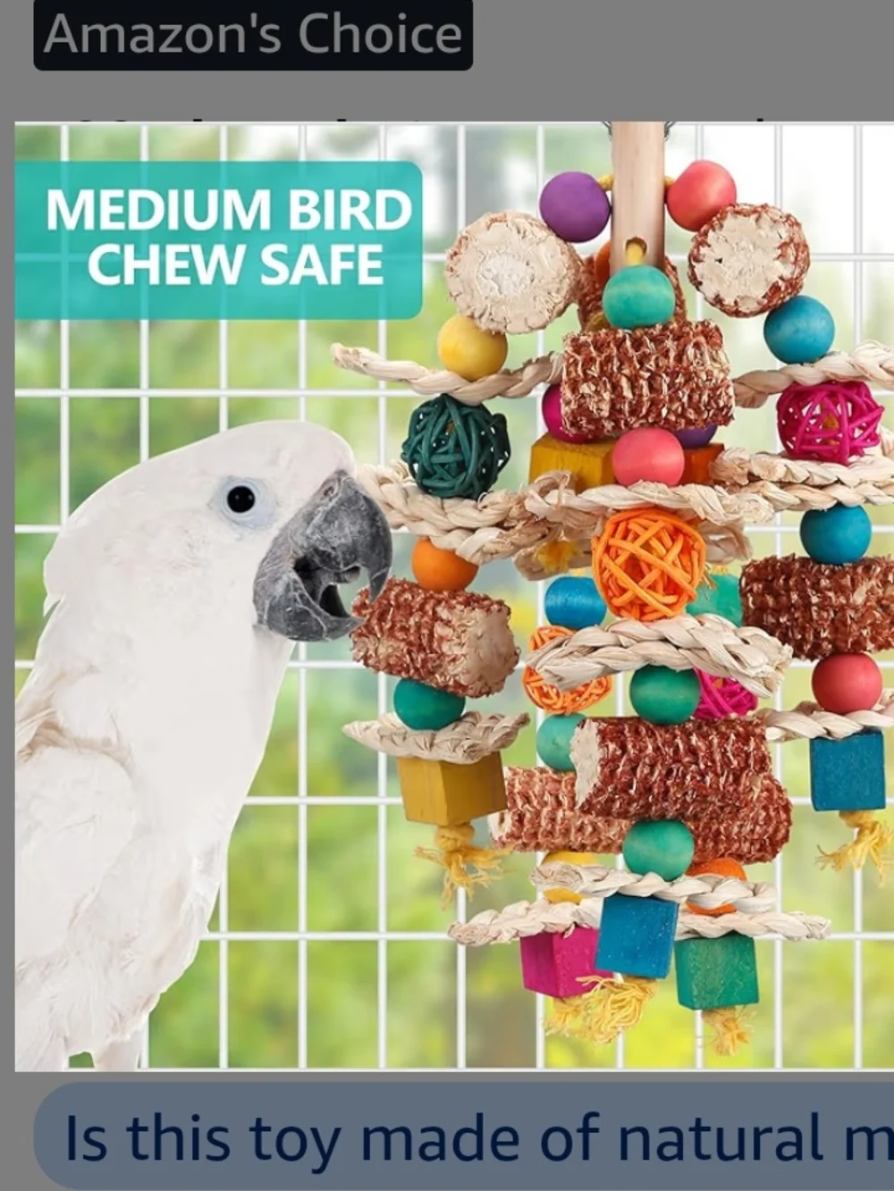 Colorful Natural Chew Toy for Small Pets